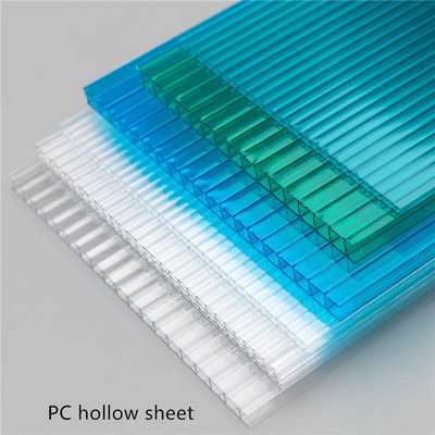 Feuille claire de Multiwall de PC de polycarbonate de feuille bleue de cavité