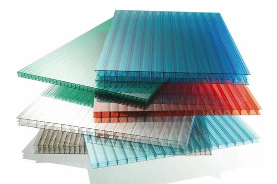 Feuille claire de Multiwall de PC de polycarbonate de feuille bleue de cavité