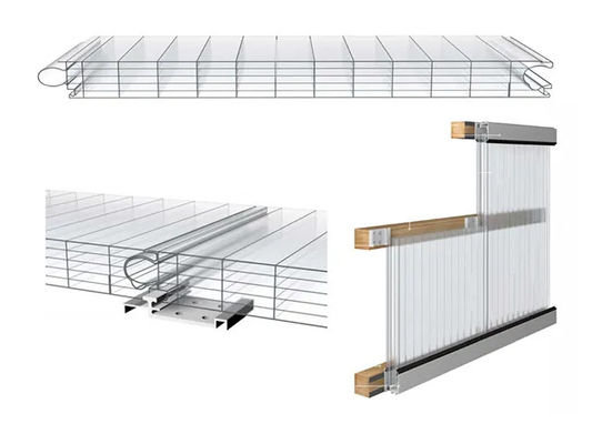 40mm 25mm 16mm Triple Wall Polycarbonate Panels Sheet